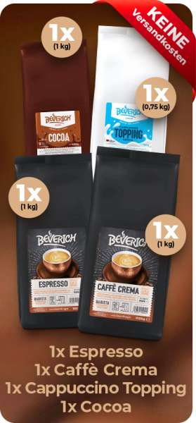 BEVERICH - Small Business Paket - Café Créma, Espresso, Cocoa & Cappuccino Topping
