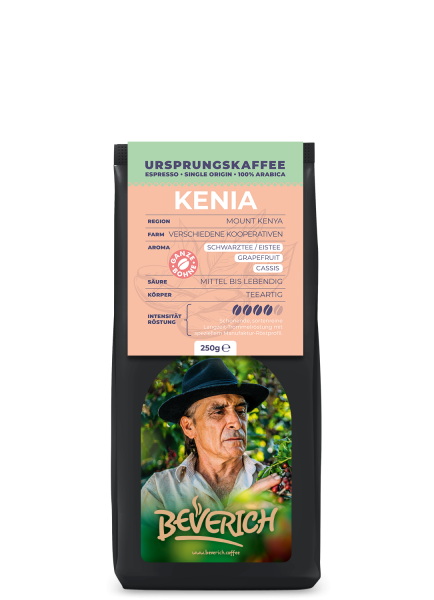 Premium - Ursprungskaffee "Kenia", 100% Arabica, (250g), Ganze Bohne