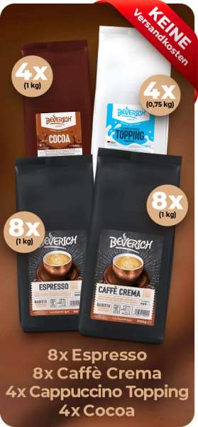 BEVERICH - Big Business Paket - Café Créma, Espresso, Cocoa & Cappuccino Topping