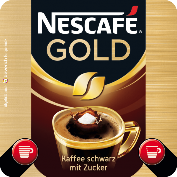 Nescafe Gold - schwarz mit Zucker
