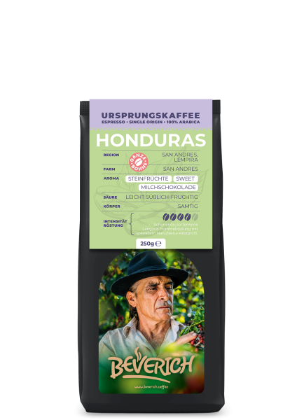 Premium - Ursprungskaffee "Honduras", 100% Arabica, (250g), Ganze Bohne