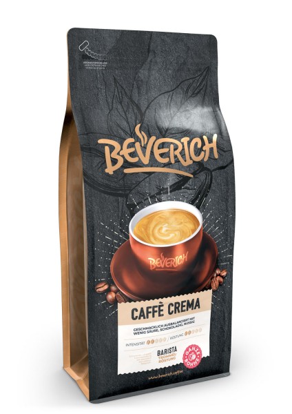 Beverich, Premium, Kaffee, Bohnenkaffee, Röstkaffee, ganze Bohne, Caffe Crema, Cafe Crema, 1kg, 1000g, Barista Trommelröstung, Arabica, Robusta, Kaffeebohne, Kaffee Onlineshop, Kaffeeanbau, Kaffeeplantage, Kaffee Wissen, Kaffeeshop